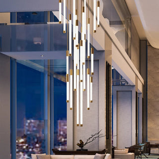 Milano Staircase Art Chandelier Modern  Contemporary Crystal Statement Fixture