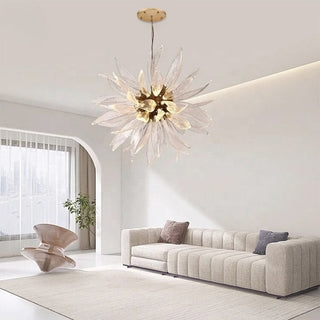 Sunflower Glass Chandelier Premium Modern Geometric Design Lamp