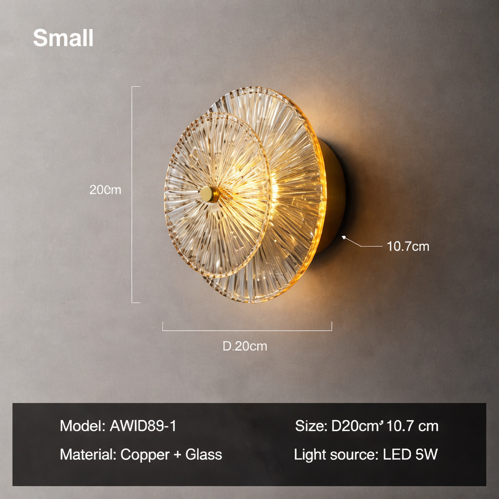 Zynella Glass Post-Modern Wall Light