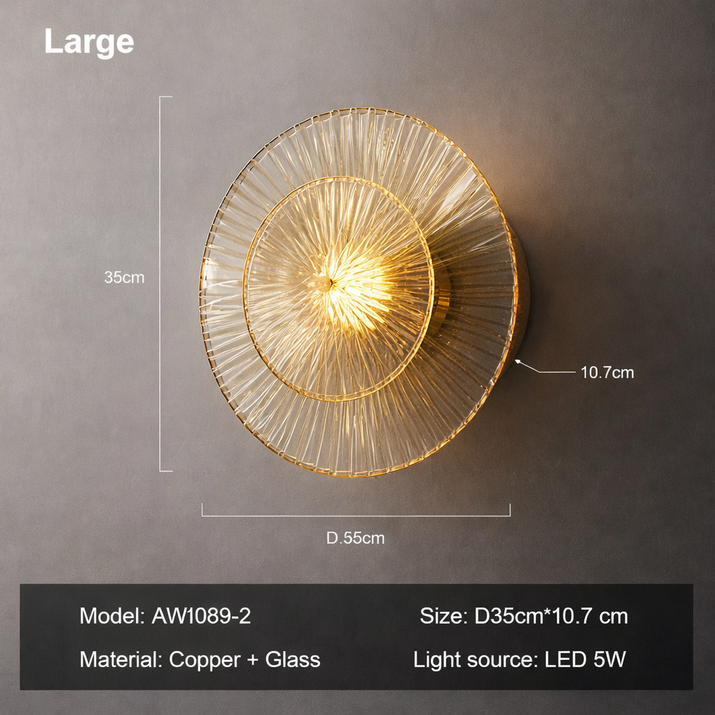 Zynella Glass Post-Modern Wall Light