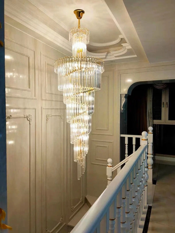 Elysian Glow Crystal Tower Modern  Chic Glass Globe Pendant - Zynella