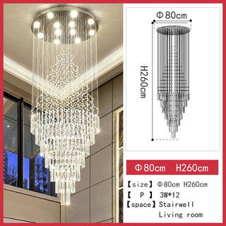 Albert Crystal Chandelier Modern  Opulent Multi-Tier Crystal Chandelier