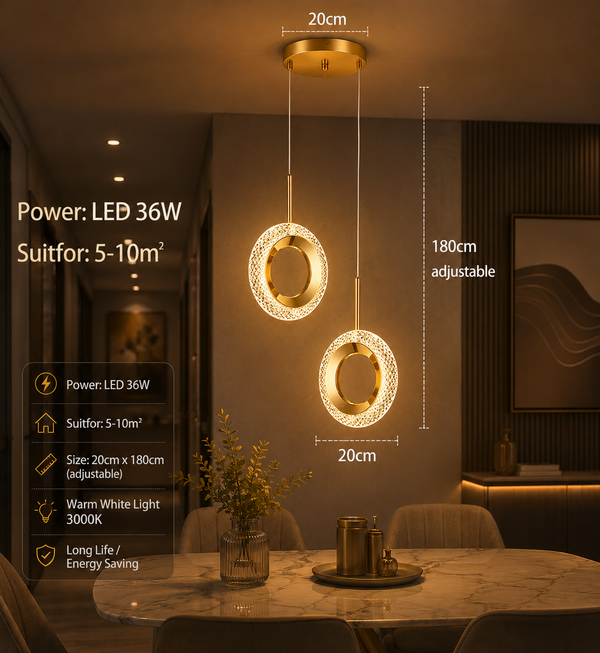 Zynella Modern LED Bedside & Corridor Pendant Light