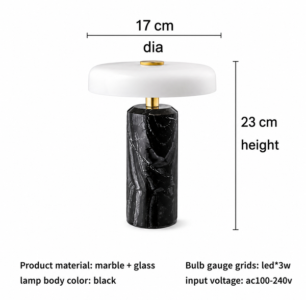 Aurora Elegant Marble Accent Lamp
