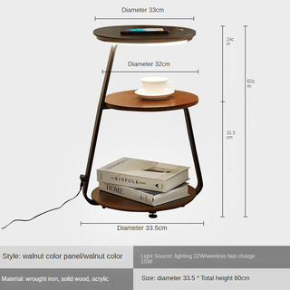 Sven Chestnut Table Lamp Modern  Minimalist Round Flush Mount
