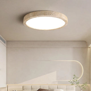 Ellipse Stone Travertine Ceiling Lights Modern  Chic Glass Globe Pendant