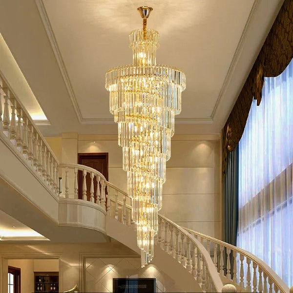 Elysian Glow Crystal Tower Modern  Chic Glass Globe Pendant - Zynella