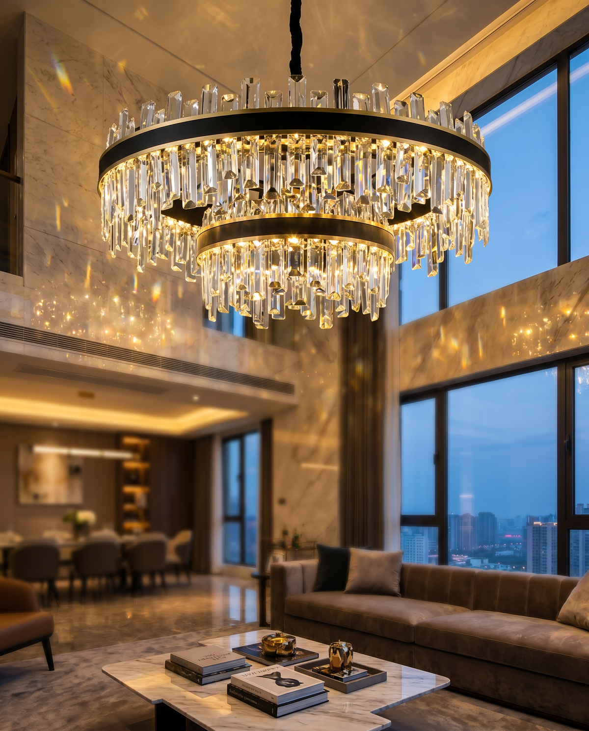 Ayah Collection Modern Luxury Chandelier | Zynella Interior