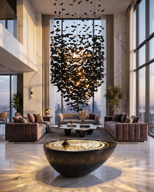 Modern Stone Contemporary Crystal Chandelier | Zynella Interior