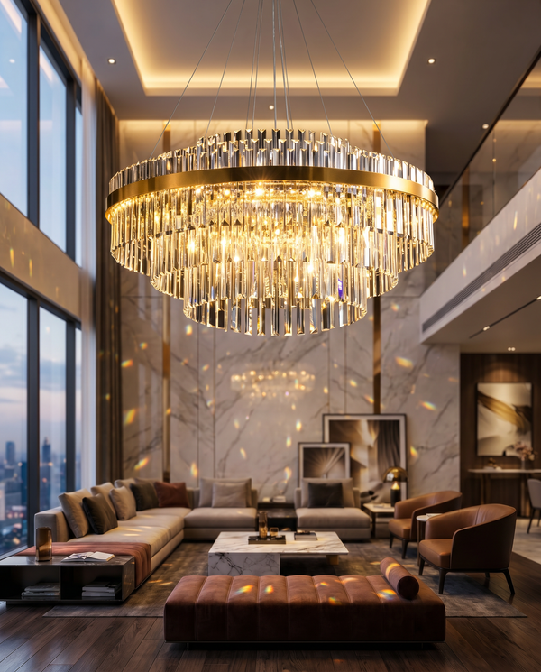 Orion Modern Crystal Chandelier | Zynella Interior