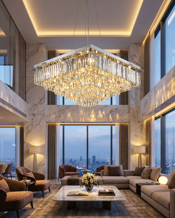Kade Crystal Modern Chandelier | Zynella Interior