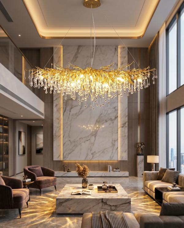 Waterdrop Customisable K9 Crystal Chandelier| Zynella Interior