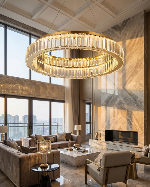 Penelope Modern Gold Ring Chandelier | Zynella Interior