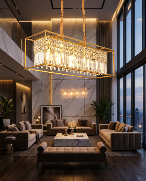 Molly Rectangle Elegant Chandelier