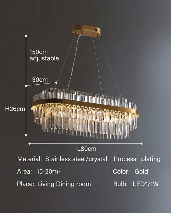 Orion Modern Crystal Chandelier | Zynella Interior
