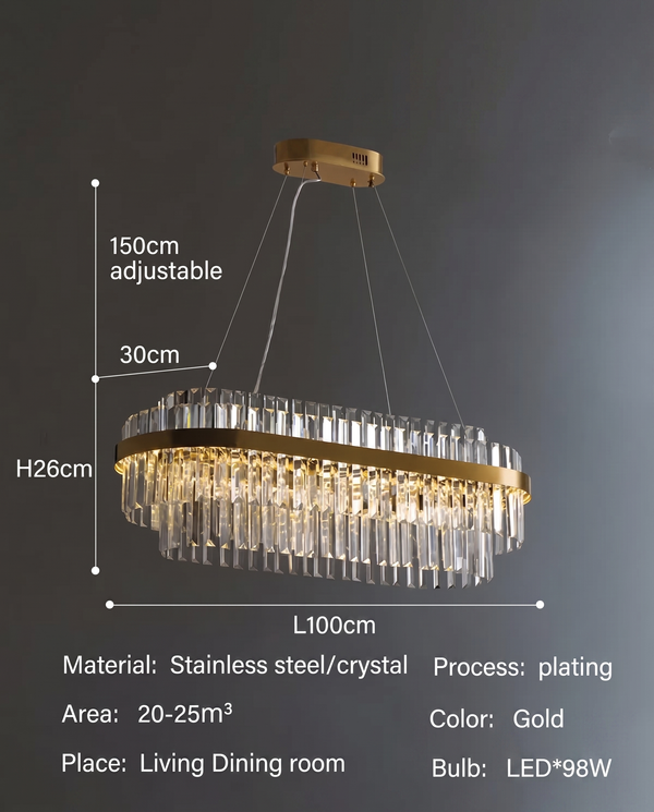 Orion Modern Crystal Chandelier | Zynella Interior
