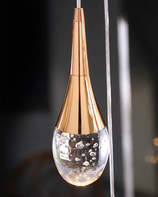 Zynella Cascade:Grand Crystal Staircase & Foyer Chandelier