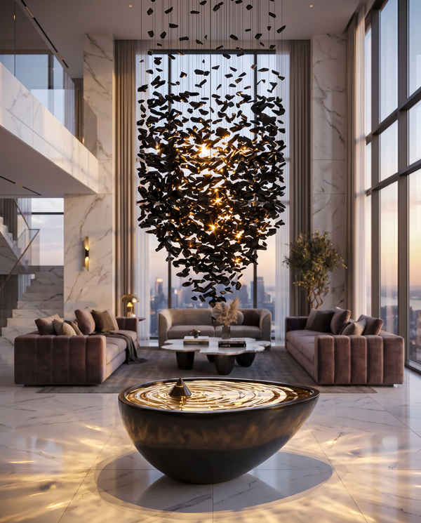 Modern Stone Contemporary Crystal Chandelier | Zynella Interior