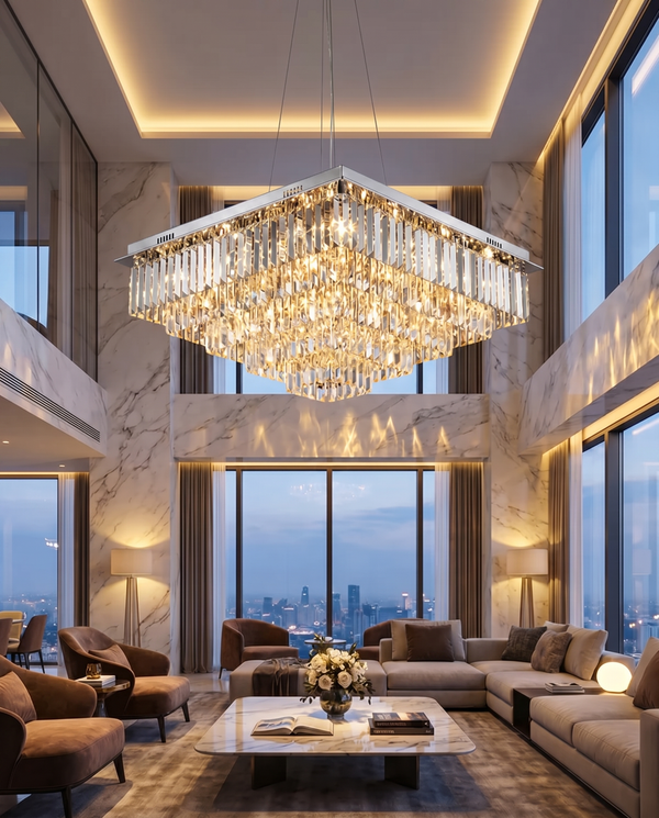 Kade Crystal Modern Chandelier | Zynella Interior