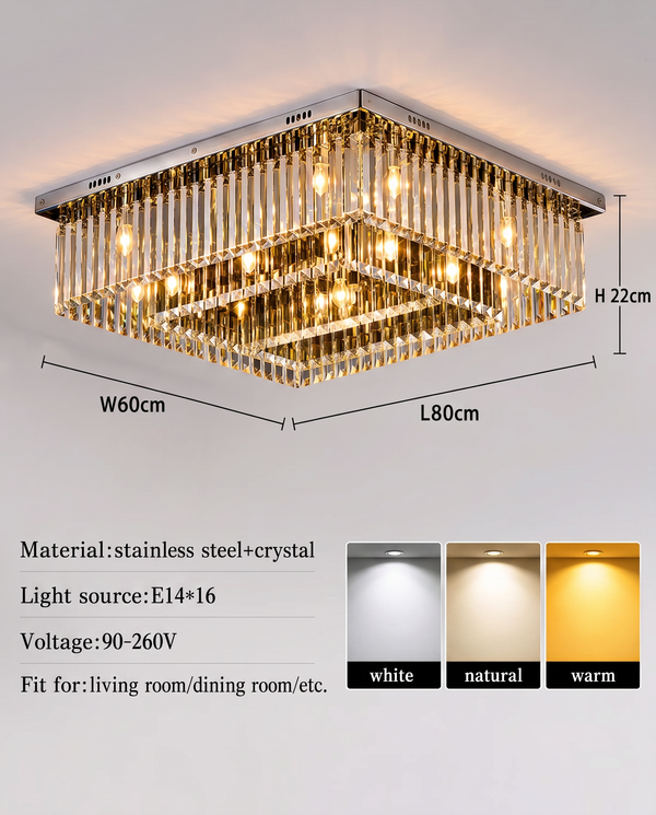 Kade Crystal Modern Chandelier | Zynella Interior