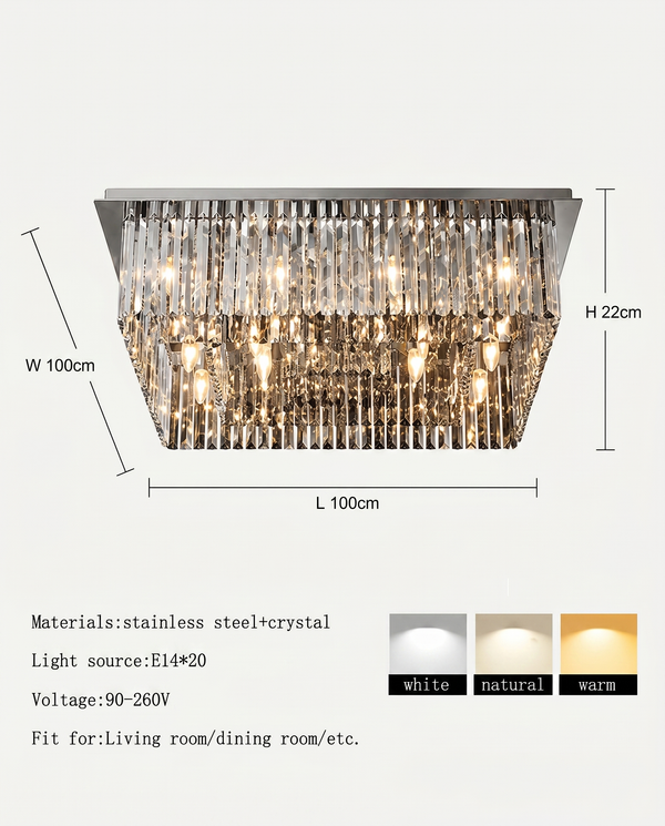 Kade Crystal Modern Chandelier | Zynella Interior
