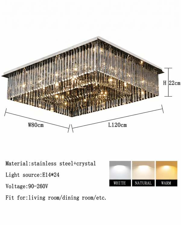 Kade Crystal Modern Chandelier | Zynella Interior