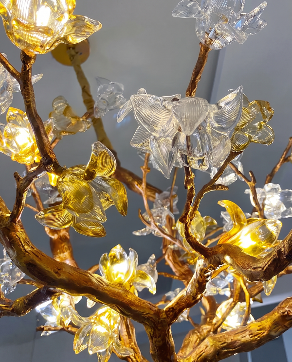 Zynella Willow Branch Modern Crystal Chandelier