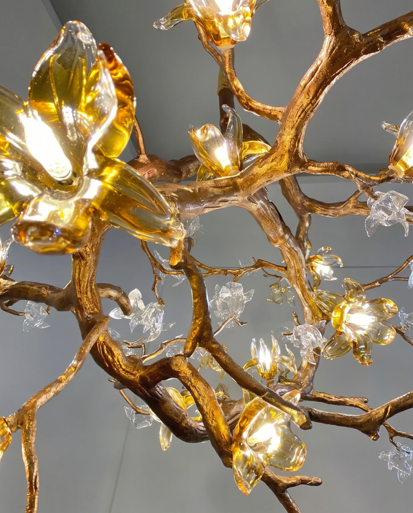 Zynella Willow Branch Modern Crystal Chandelier