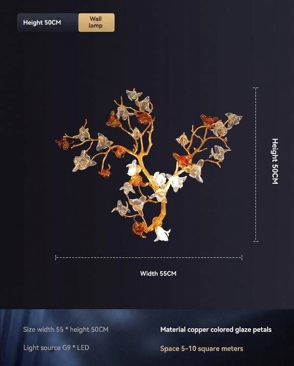 Zynella Willow Branch Modern Crystal Chandelier