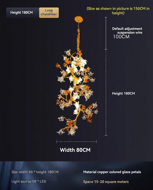 Zynella Willow Branch Modern Crystal Chandelier