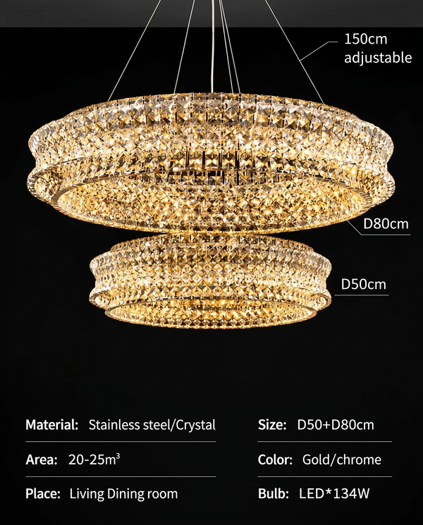 Ophelia Luxury Crystal Chandelier | Zynella Interior