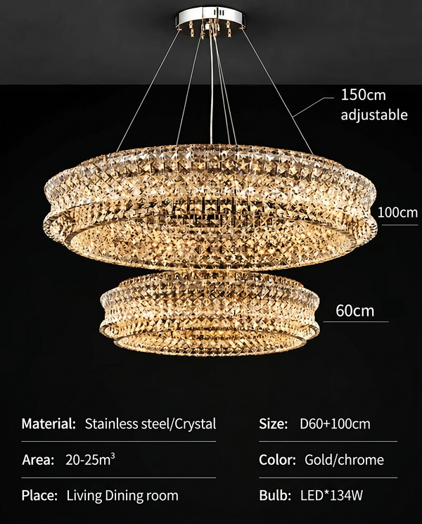 Ophelia Luxury Crystal Chandelier | Zynella Interior