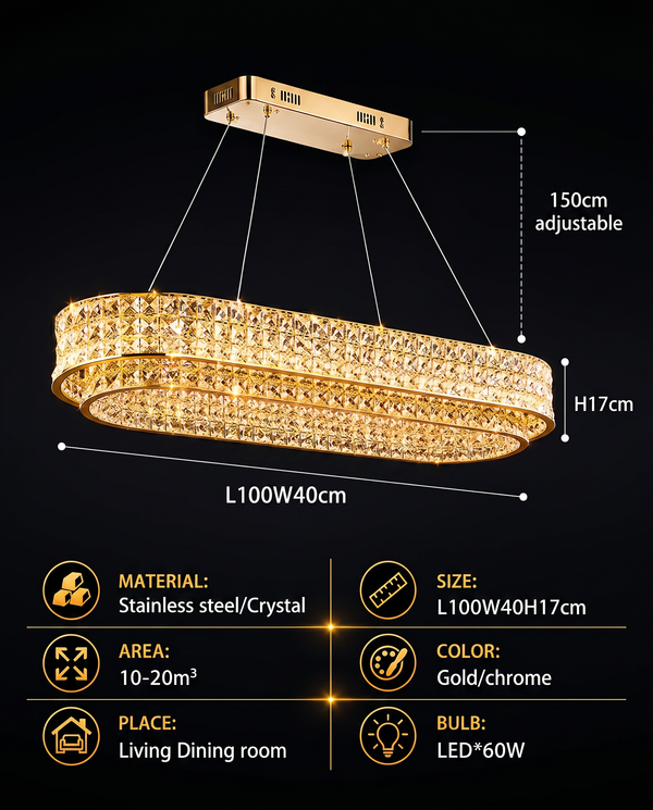 Ophelia Luxury Crystal Chandelier | Zynella Interior