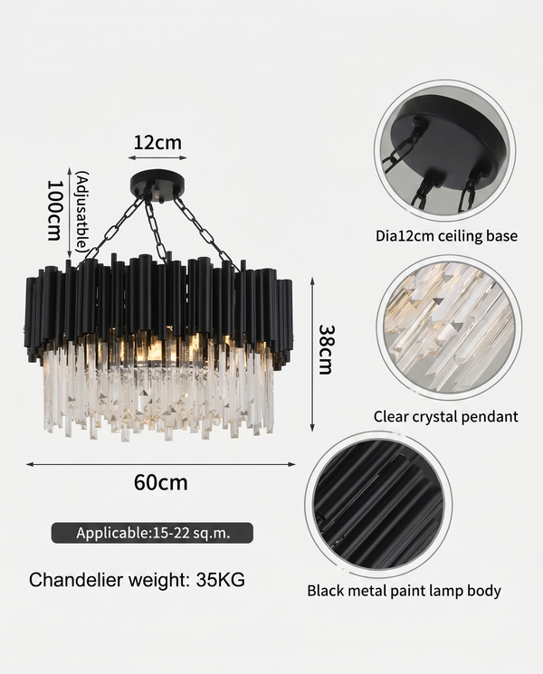 Maximus Crystal Chandelier Collection | Zynella Interior
