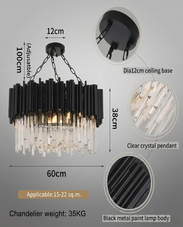 Maximus Crystal Chandelier Collection | Zynella Interior