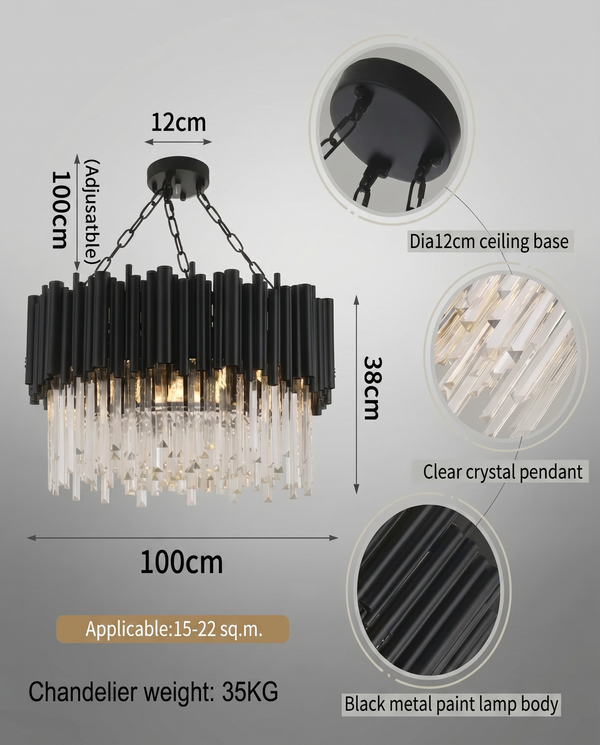 Maximus Crystal Chandelier Collection | Zynella Interior