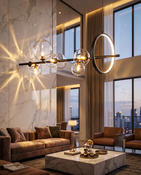 Zynella Prism: Grand Crystal Pendant Chandelier
