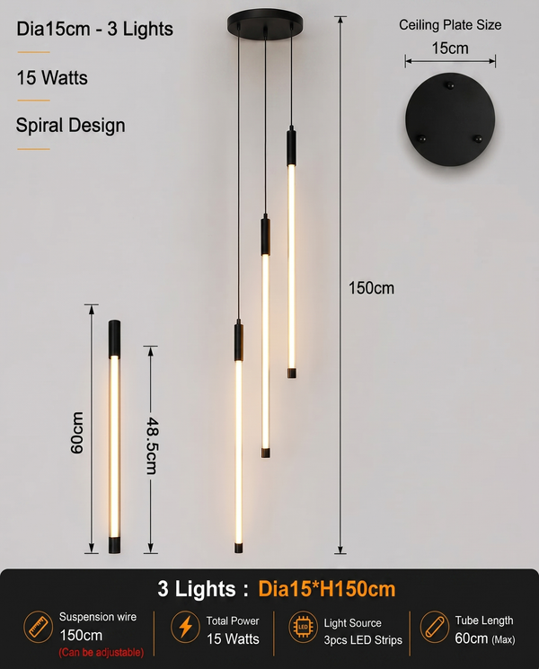 Zynella Apex: Grand Loft & Staircase LED Chandelier
