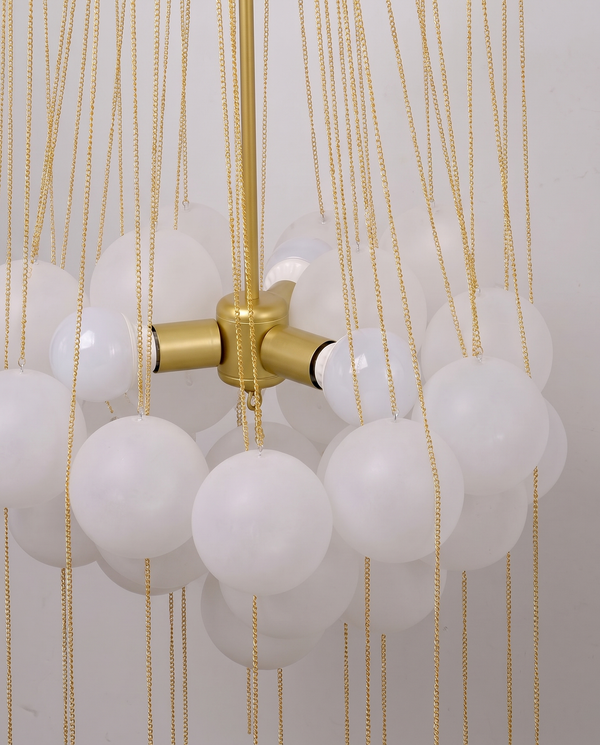 Zynella Frosted Ball Chandelier