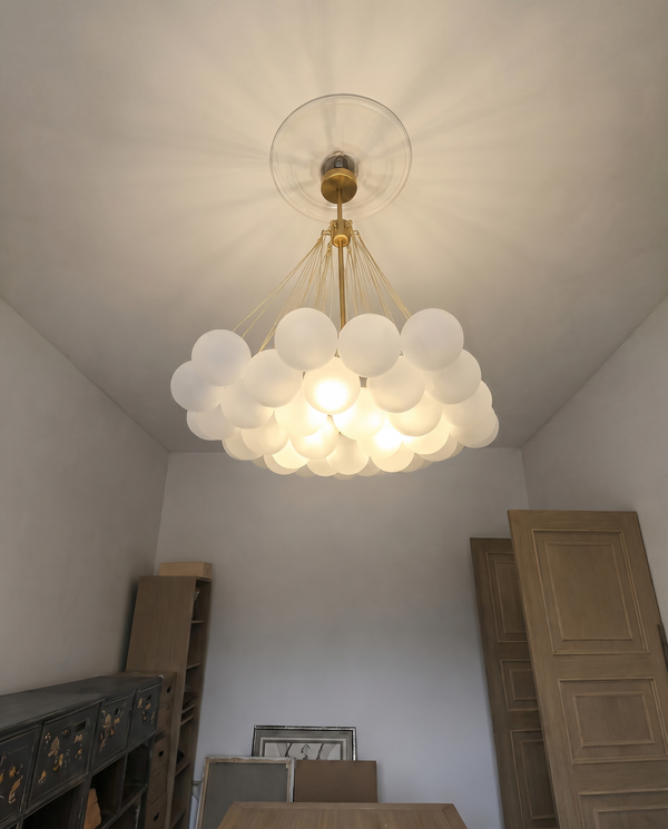 Zynella Frosted Ball Chandelier