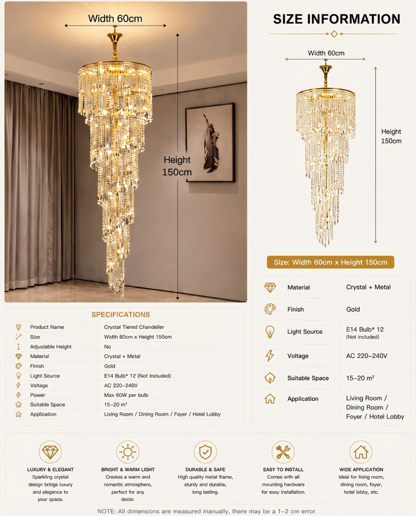 Glasgow Staircase Luxury Illumination Chandelier