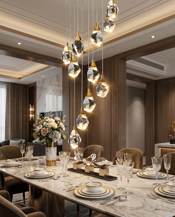 Elodie Spiral Crystal Chandelier