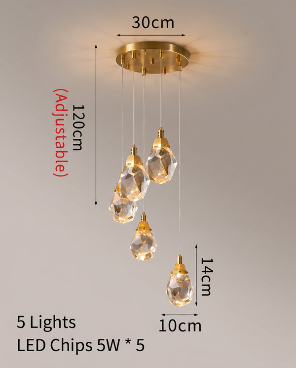 Elodie Spiral Crystal Chandelier