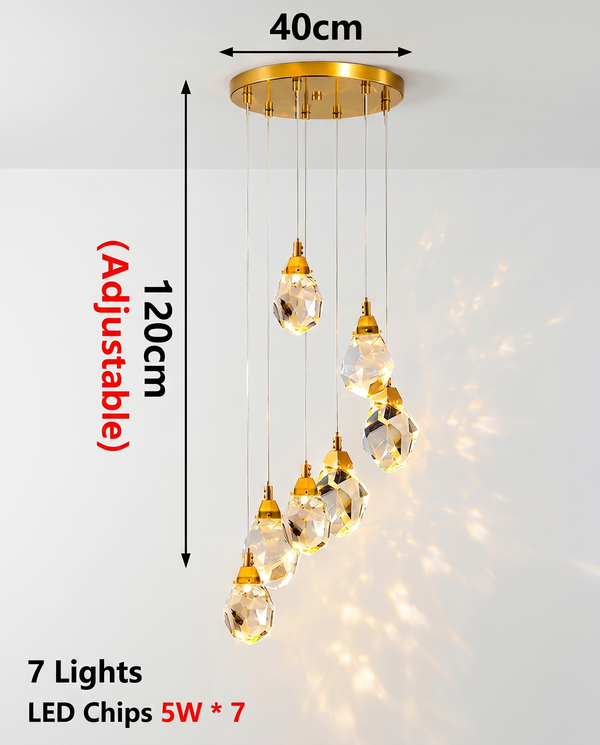 Elodie Spiral Crystal Chandelier