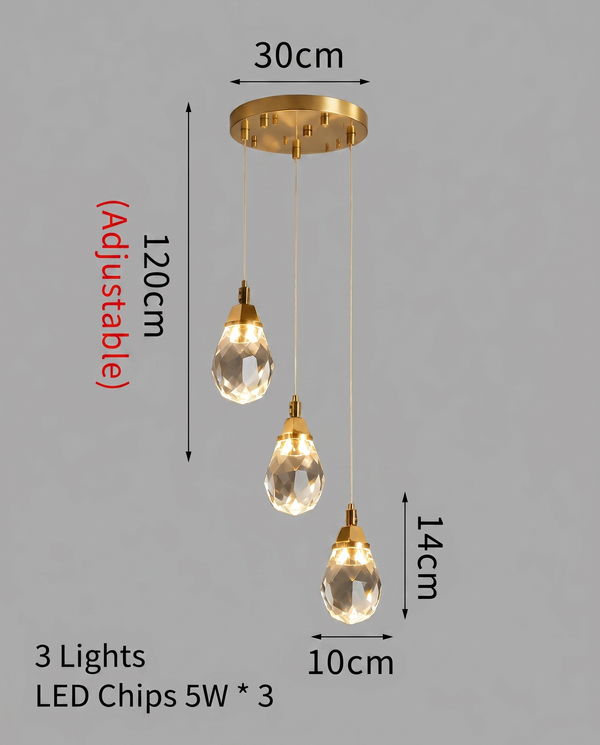 Elodie Spiral Crystal Chandelier