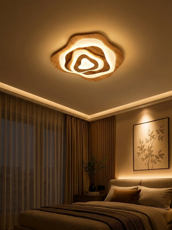 Zynella Zayden Wooden Rattan LED Pendant