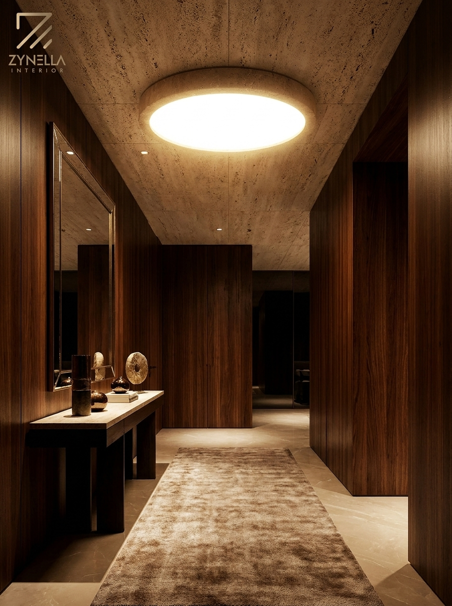 Ellipse Stone Travertine Modern Ceiling Lights
