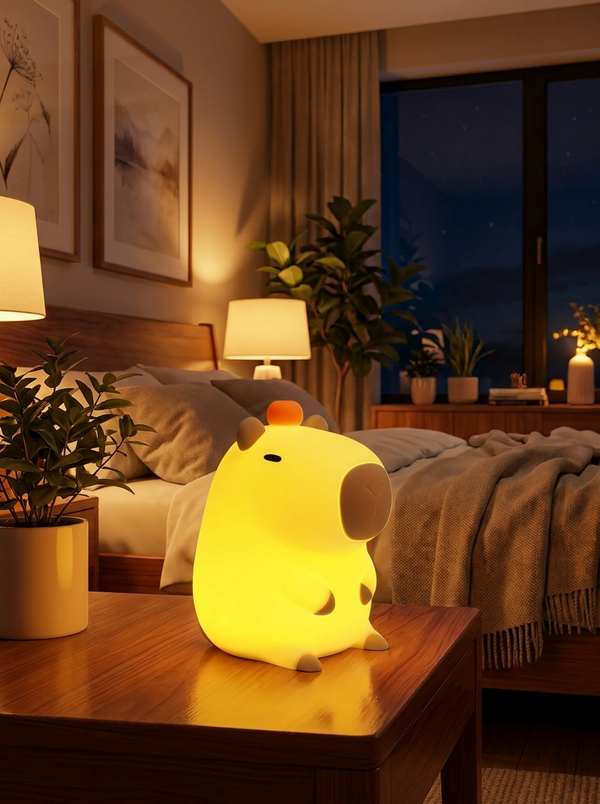 Zynella Waddle: Squishy Silicone Duck Night Light & Sleep Companion