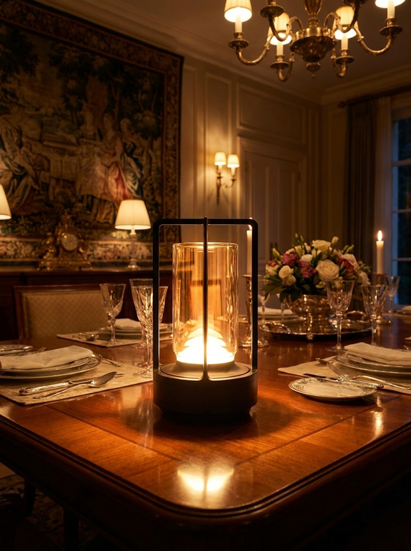 Zynella Lantern: Premium Crystal & Aluminum Alloy Cordless Lamp