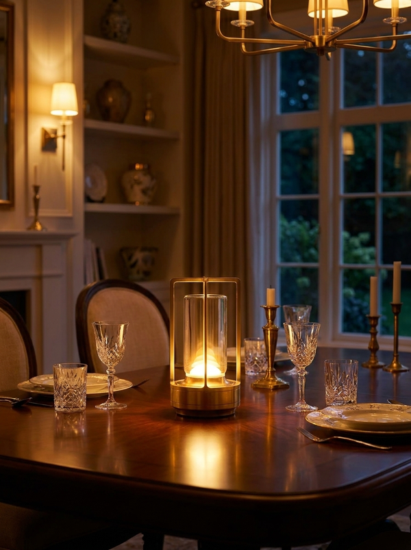 Zynella Lantern: Premium Crystal & Aluminum Alloy Cordless Lamp